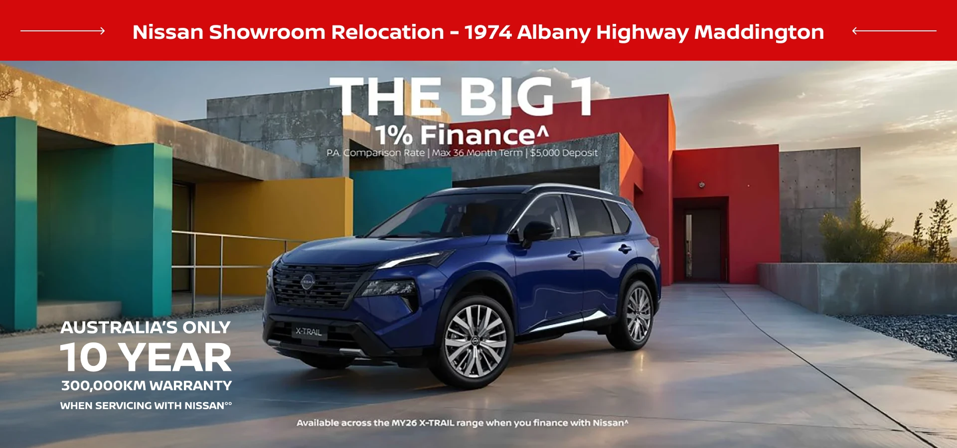 X-Trail 1% Finance